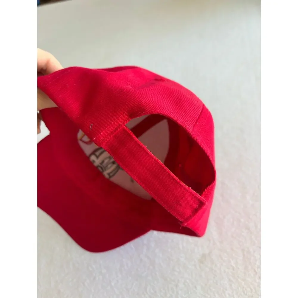 Disney Minnie Mouse Baseball Cap Youth Girls Size 3-5 Red Polka Dots